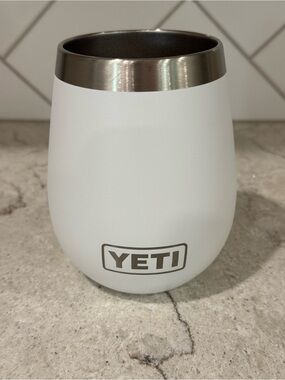 Yeti White Stainless Rim Stemless Wine Tumbler